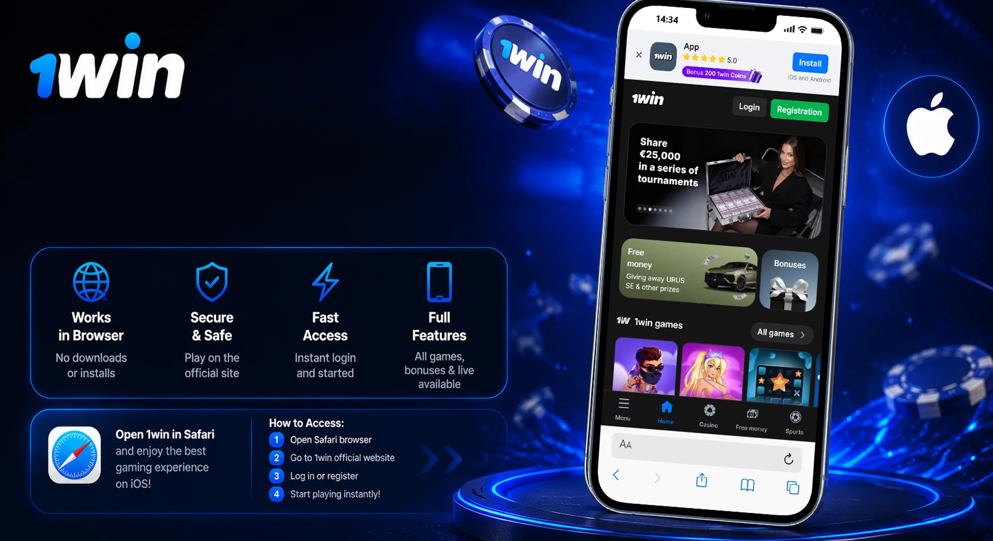 1win iOS app Philippines
