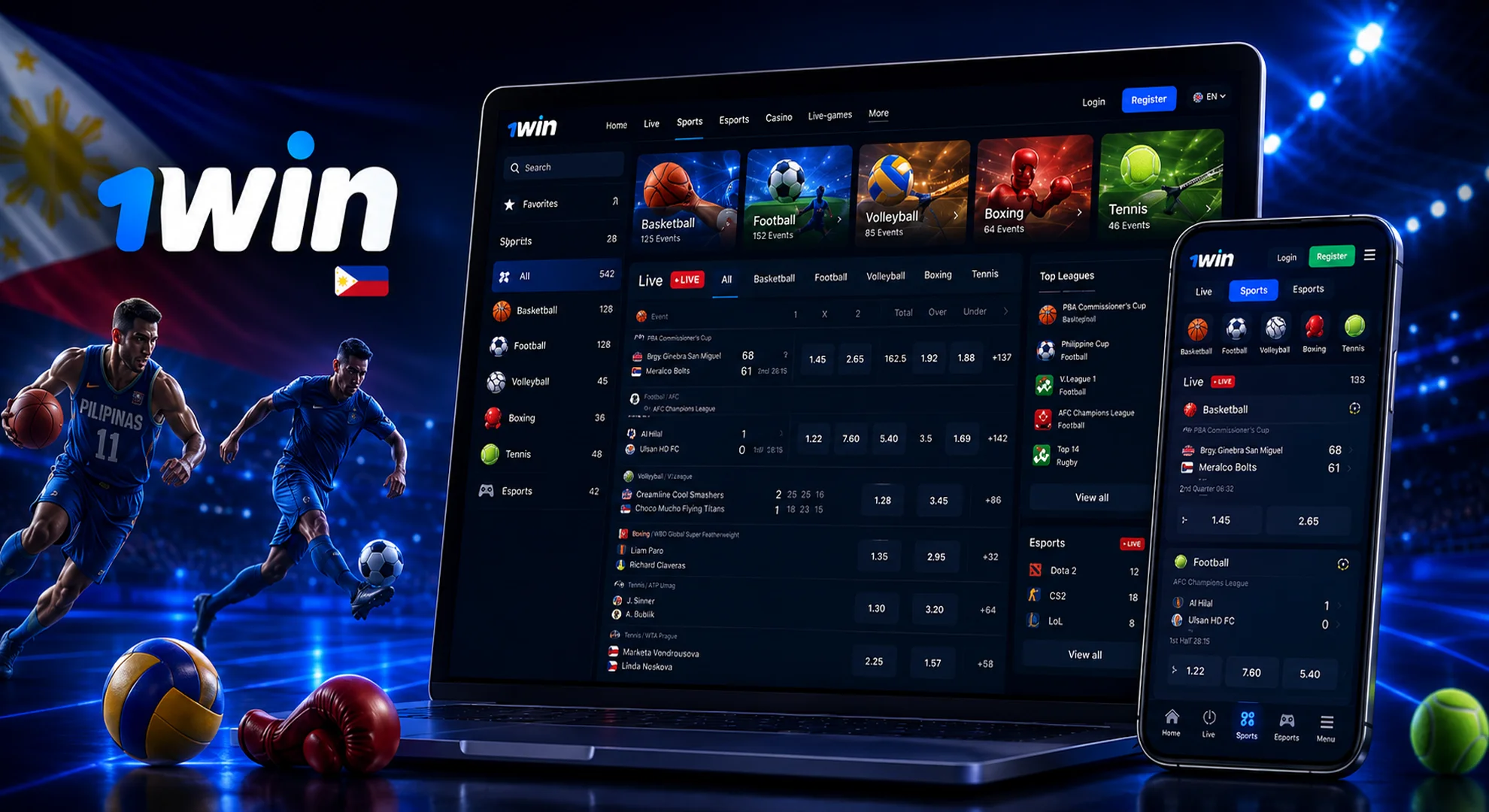 1win popular sports Philippines